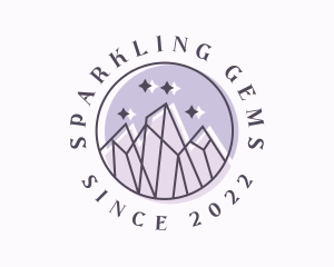 Crystal Mountain Sparkles logo design