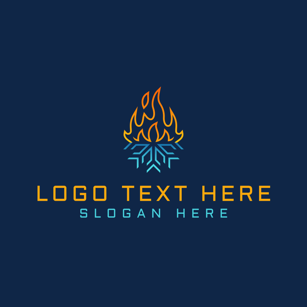 Thermal Fire Snowflake Logo | BrandCrowd Logo Maker