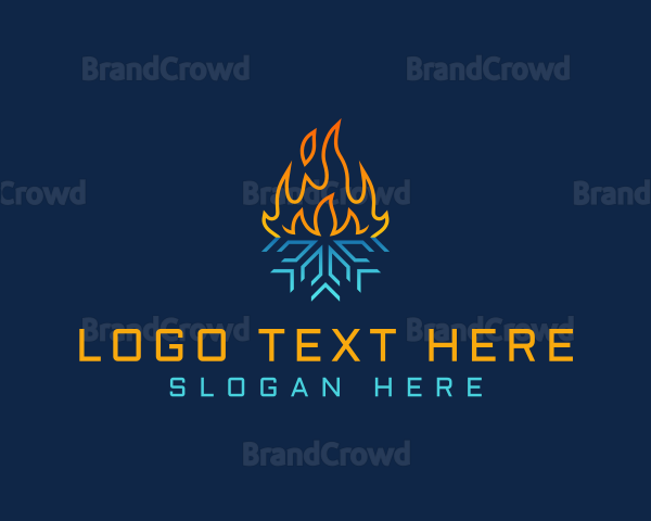 Thermal Fire Snowflake Logo