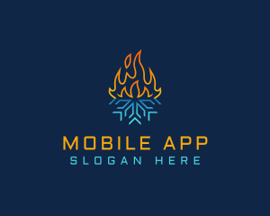 Thermal Fire Snowflake Logo