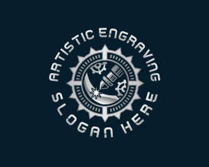Mechanical Laser Engraving logo design