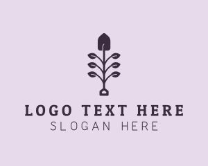 Leaves - Garden Shovel Plant logo design