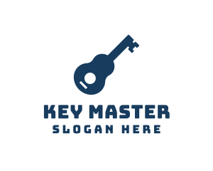 Keys - Acoustic Guitar Key logo design