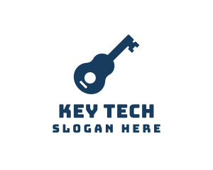 Acoustic Guitar Key logo design