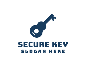 Acoustic Guitar Key logo design