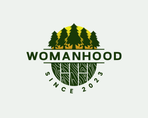 Woodwork Carpentry Forest Logo