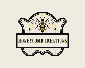 Bee Honey Droplet logo design