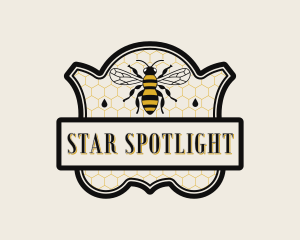 Bee Honey Droplet logo design