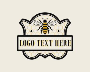 Bee Honey Droplet Logo