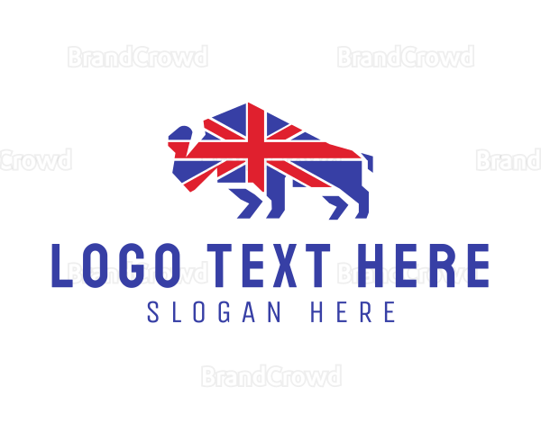 British Bison Flag Logo