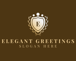 Golden Shield Wreath Law Firm logo design