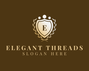 Golden Shield Wreath Law Firm logo design