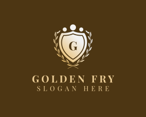 Golden Shield Wreath Law Firm logo design