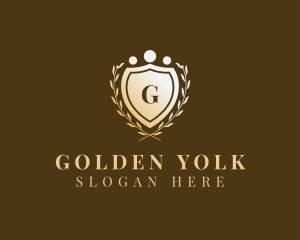 Golden Shield Wreath Law Firm logo design