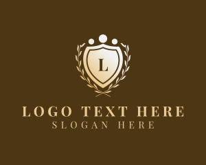 Golden Shield Wreath Law Firm Logo