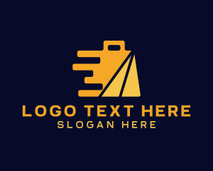 Online Shopping - Express Shopping Bag App logo design