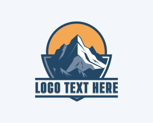 Hiker - Peak Mountain Adventure logo design