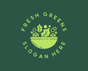 Salad - Vegetarian Salad Bowl logo design