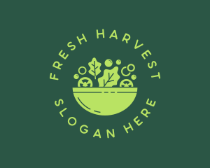 Vegetables - Vegetarian Salad Bowl logo design