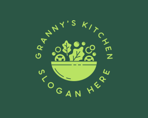 Vegetarian Salad Bowl logo design