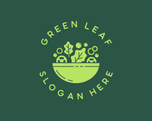 Vegetarian Salad Bowl logo design