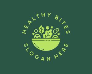 Vegetarian Salad Bowl logo design