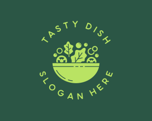 Vegetarian Salad Bowl logo design