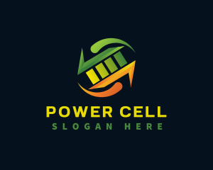 Electricity Power Battery logo design
