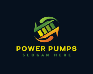 Electricity Power Battery logo design