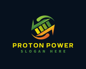 Electricity Power Battery logo design