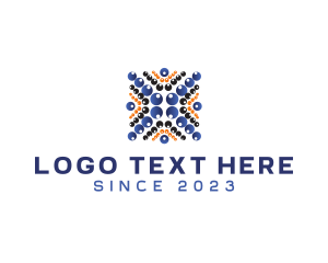 Detail - Bubbles technology Letter X logo design