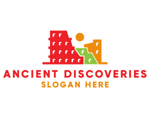 Ancient Colosseum Italy logo design