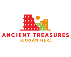 Ancient Colosseum Italy logo design