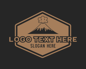 Volcano - Volcanic Adventure Trekking logo design