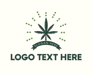 Marijuana - Palm Tree Weed logo design