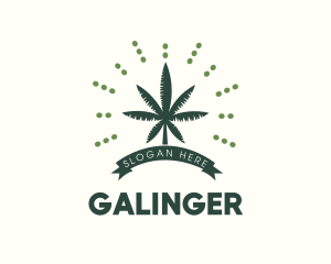 Cannabis - Palm Tree Weed logo design