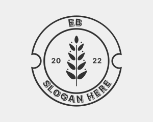 Agriculture Leaf Badge Logo