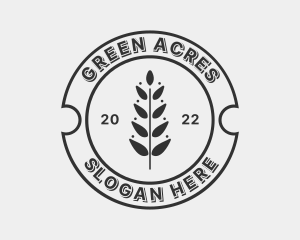 Agriculture Leaf Badge logo design