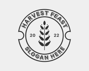 Agriculture Leaf Badge logo design