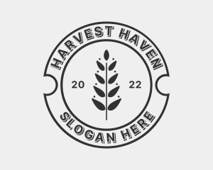 Agriculture Leaf Badge logo design