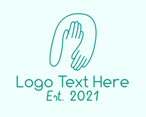 Outsourcing - Minimalist Helping Hands logo design