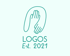 Humanitarian - Minimalist Helping Hands logo design
