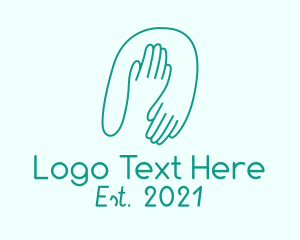 Diversity - Minimalist Helping Hands logo design