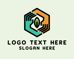 Sustainable - Sustainable Plant Hand logo design