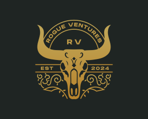 Bull Western Ranch logo design