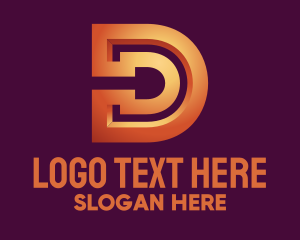 Letter D - Industrial Letter D logo design