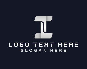 Silver - Digital Tech Programmer Letter I logo design