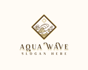 Ocean Water Wave logo design