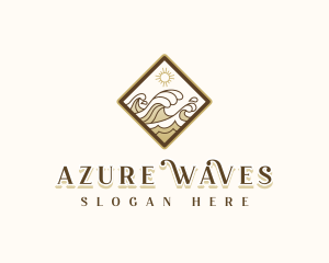 Ocean Water Wave logo design