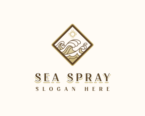 Ocean Water Wave logo design